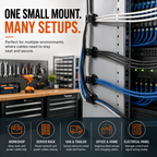 🔧12PCS Magnetic Zip Tie Mounts – Tool-Free Cable Organizers for Metal Surfaces