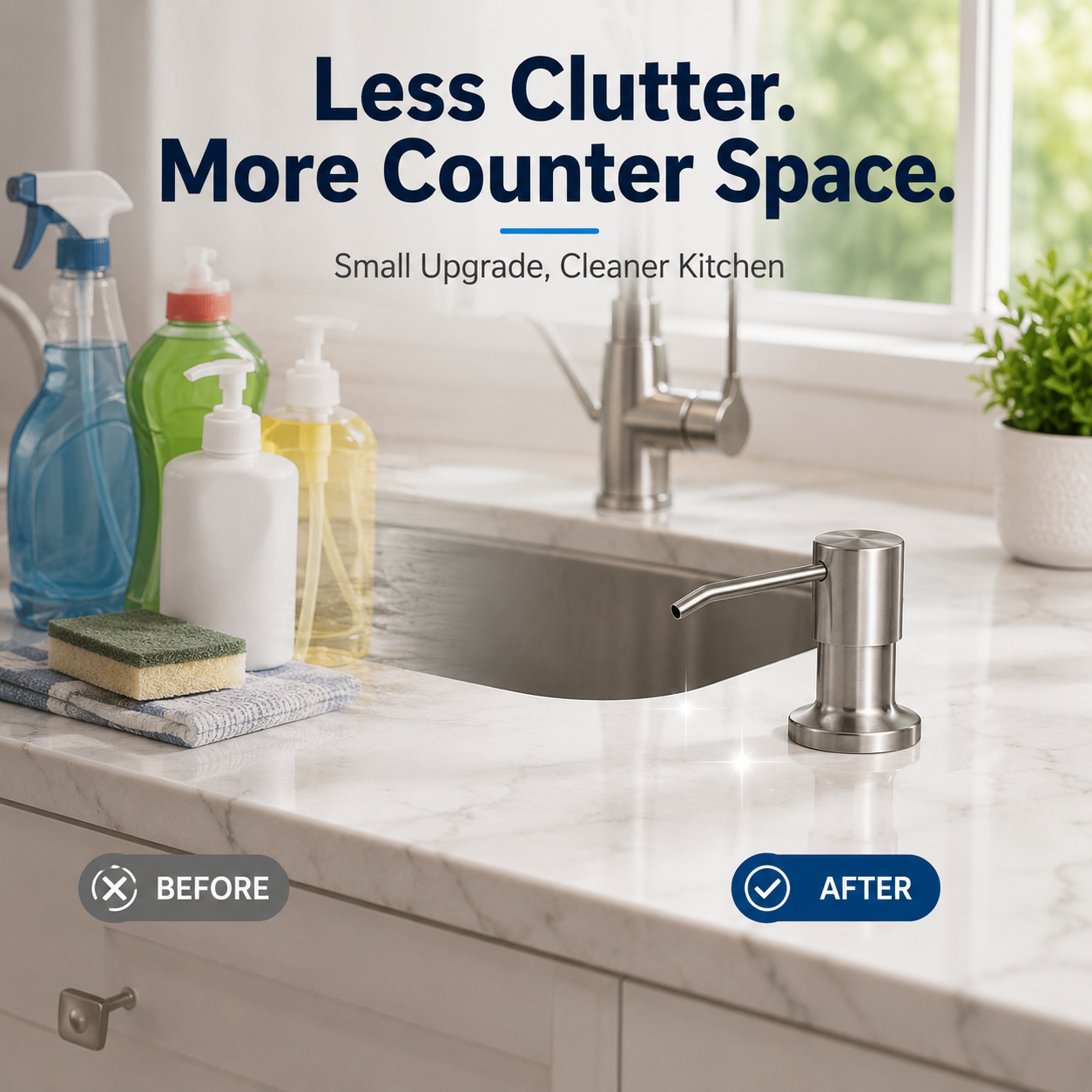 ✨ Built-In Kitchen Soap Dispenser 🧼 | Hide Bottles & Keep Your Countertop Clean