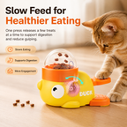 🦆 Duck Puzzle Feeder – IQ Treat Toy for Cats & Small Dogs,