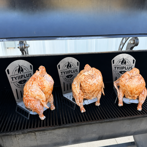 Beer Can Chicken Chair – Heavy Duty 304 Stainless Steel BBQ Roaster Stand for 16oz Beer Cans