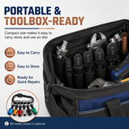 ⚡Copper Pipe Swage Tool Kit – 6 Drill Bits for A/C Repair (1/4"–7/8")