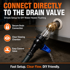 🚿 Water Heater Flush Tool – Remove Sediment Fast & Help Extend Tank Life Without a Plumber