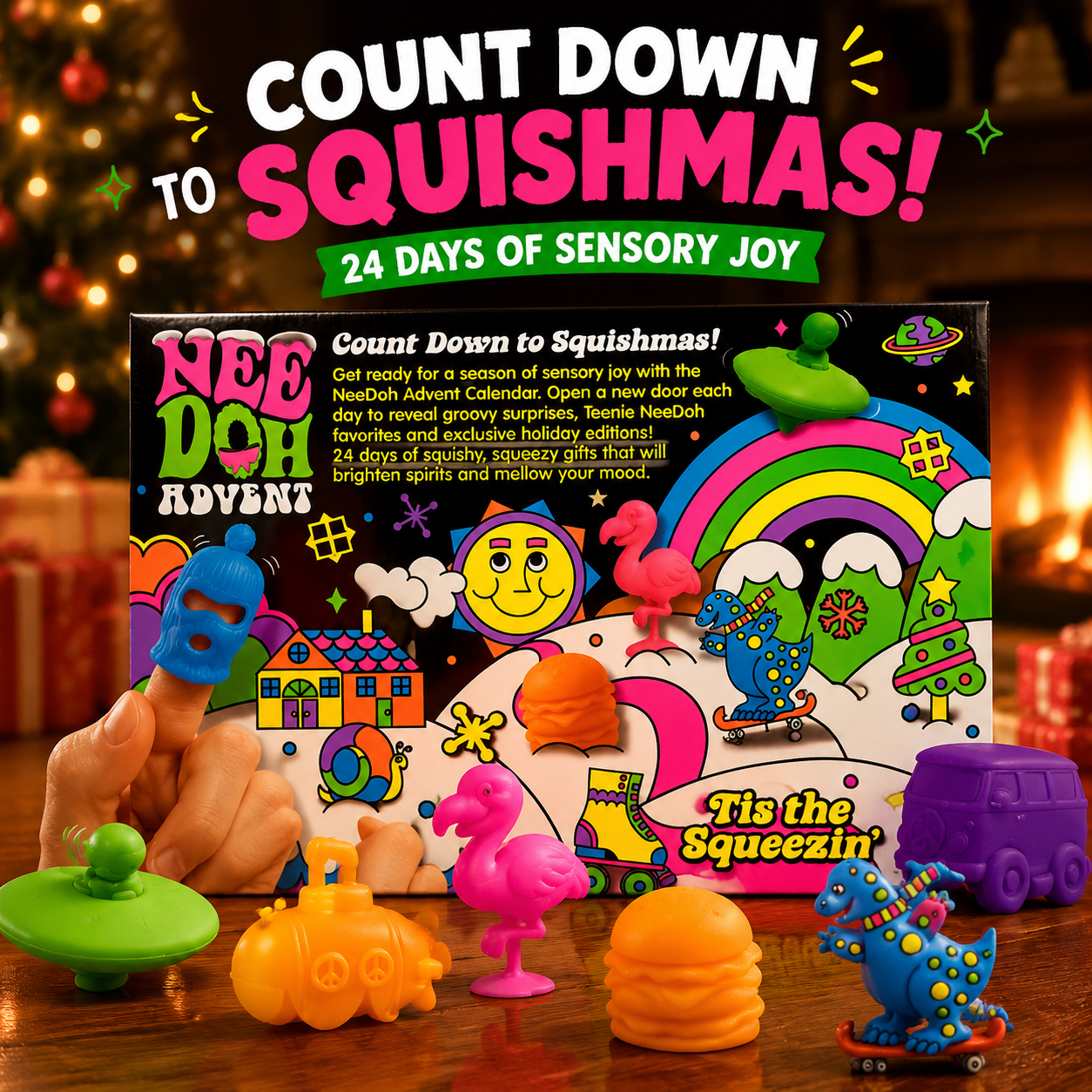 🔥 LAST DAY 50% OFF-🎄 24-Day Squishy Christmas Advent Calendar – 24 Surprise Sensory Toys For Kids