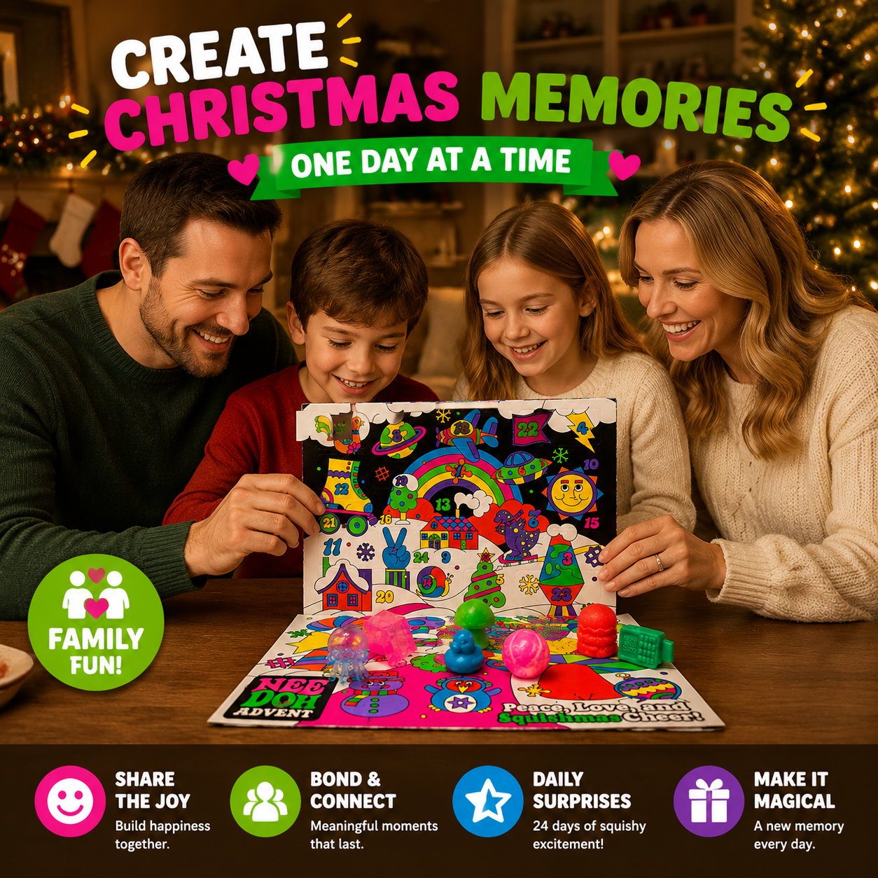 🔥 LAST DAY 50% OFF-🎄 24-Day Squishy Christmas Advent Calendar – 24 Surprise Sensory Toys For Kids
