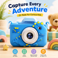 🔥📸 Kids Digital Camera with Selfie Mode – 1080P HD Rechargeable Camera, Cute Silicone Case, 32GB Card Included | Best Birthday & Christmas Gift for Kids Ages 3-12
