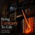🐉 Fire-Breathing Dragon Bookshelf Light – Bring Fantasy to Life