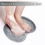 Silicone Shower Foot Scrubber Mat,Back & Feet Cleaning Pad,Shower Massage Soft Bristles Exfoliating Scrubber,Wall Mounted Slip Suction Cups for Use,Bathroom Bathing Accessories Outdoorfun