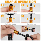 ⚡Copper Pipe Swage Tool Kit – 6 Drill Bits for A/C Repair (1/4"–7/8")